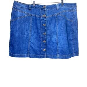 Addition Elle Love and Legend Denim Button Up Jean Skirt Size 24